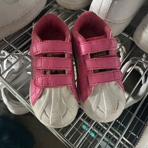 Bape  Kids Pink and White Sneakers